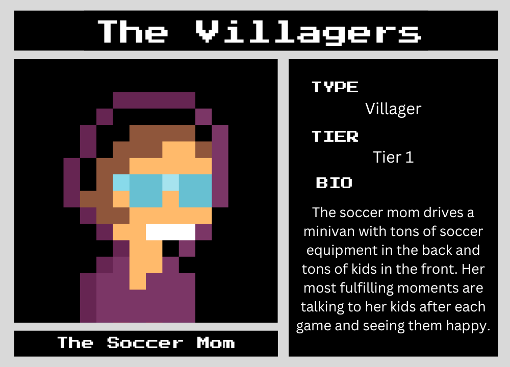 The Soccer Mom biography card